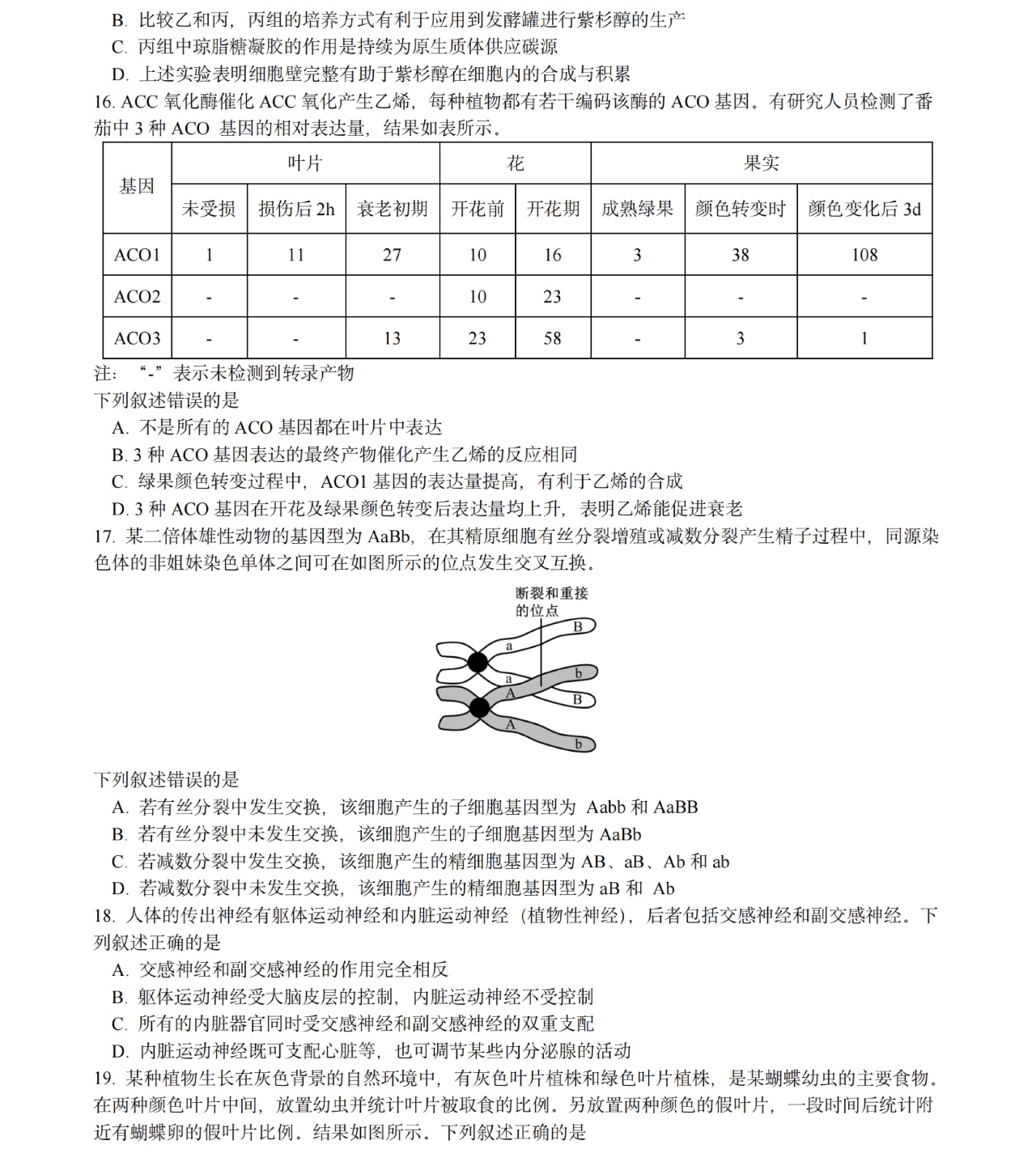 2025㽭6¸߿ԇ}𰸽c}ͼֲֵ